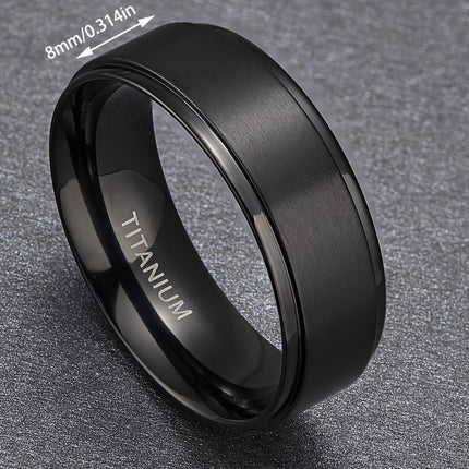 PANASH 8MM Titanium Steel Ring