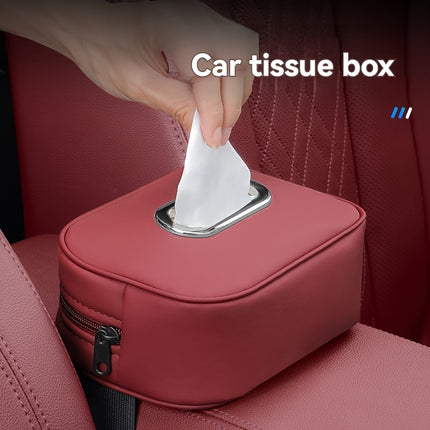 Fit Faux Leather Car Tissue Holder