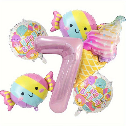 Birthday Party Decorations 81.28 cm Pink Number Balloons