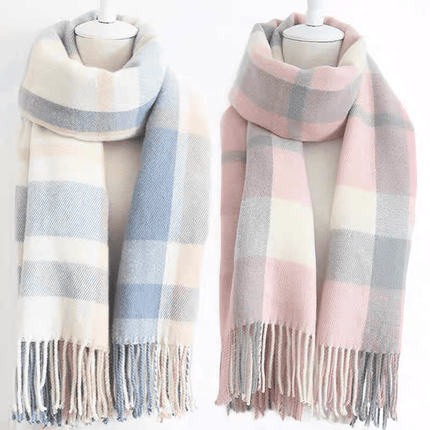 Cozy British-Inspired Plaid Winter Scarf