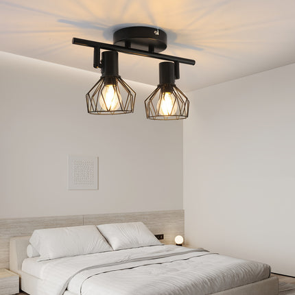 LED Ceiling Spotlight - Swivels 350°, Black E14 Spot Lamp