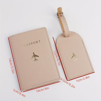 Fashion Bronzing Passport Holder Set