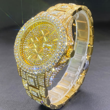 Golden Ice Hip-Hop Luxury Watch