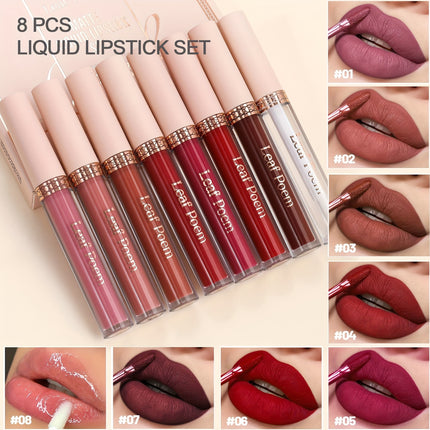 8-Piece Matte Liquid Lipstick Set
