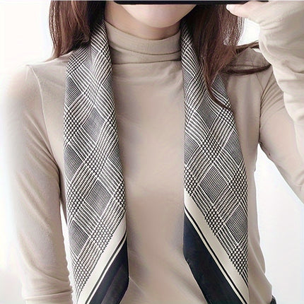 Boho-Chic Houndstooth Neck Scarf