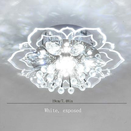 Modern Crystal Petals LED Ceiling Light - Elegant Indoor Fixture