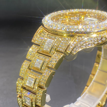 Golden Ice Hip-Hop Luxury Watch