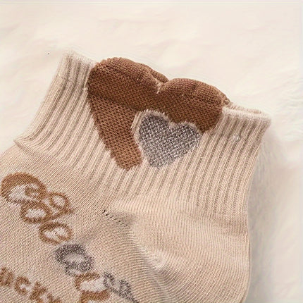 Cute 3D Bear & Heart Socks