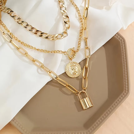 Vintage Alloy 3pcs Necklace Set