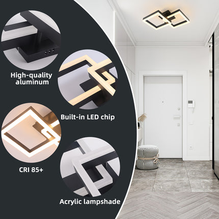 Modern Square LED Ceiling Lamp – Warm White Light