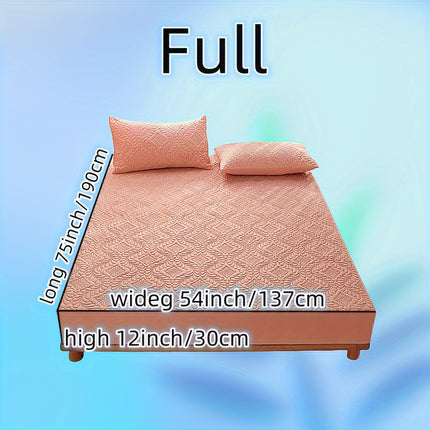 3pcs Waterproof Solid Fitted Sheet Set - 360° Coverage