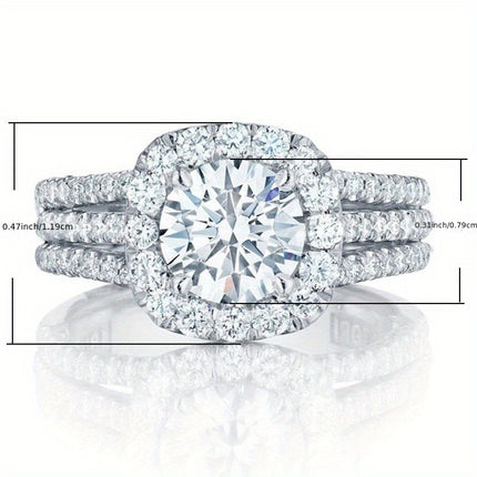 4-Prong Synthetic Zirconia Ring