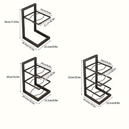 Adjustable 3-Tier Pot Rack