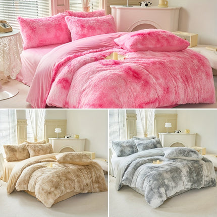 Tie-Dye Plush Duvet Cover Set - Soft & Cozy