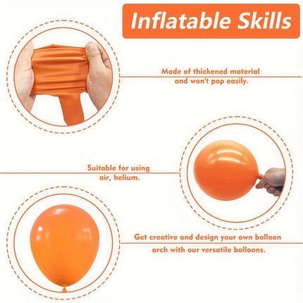 114pcs Orange Latex Balloons – Perfect for Fall Parties