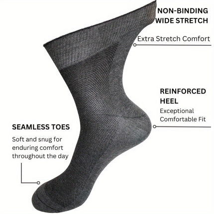 Men's Breathable Cotton Mid-Calf Socks