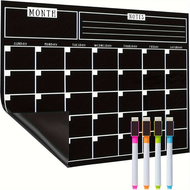 Magnetic Dry Erase Fridge Calendar - Perfect Kitchen Organizer