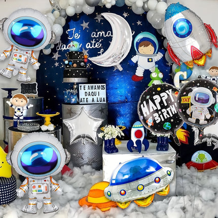 17pcs Astronaut Spaceman Aluminum Film Balloon