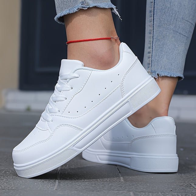 Women's Sporty Faux Leather Sneakers