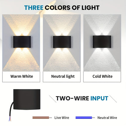PIBAOGU 4W LED Wall Sconce - Waterproof, Modern Design