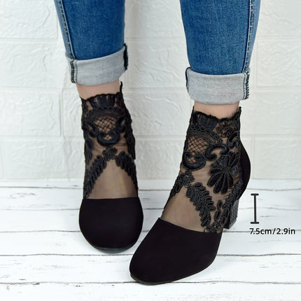 Elegant Lace Ankle Boots