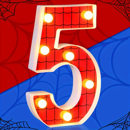 1pc Spider LED Numbers Light For Birthday Decoration