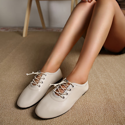 Elegant Lace-Up Ballet Flats