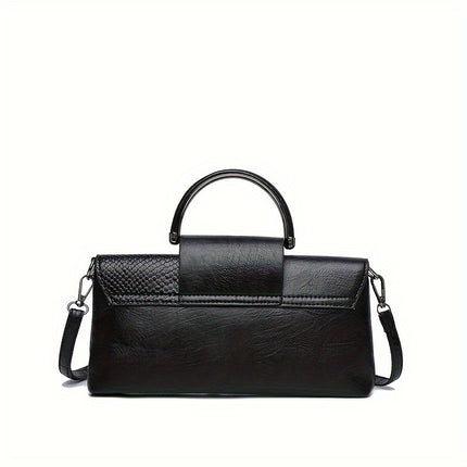 Two-Tone Snake Skin Mini Clutch