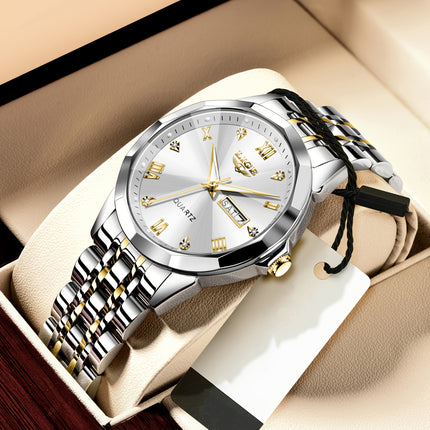 LIGE Luxury Luminous Quartz Watch