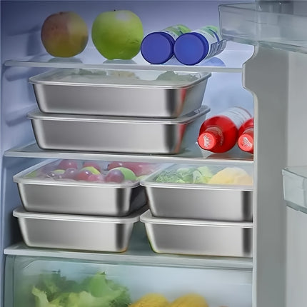 6pcs Large Stainless Steel Containers