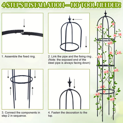 Elegant Tower Trellis for Climbing Plants & Flowers
