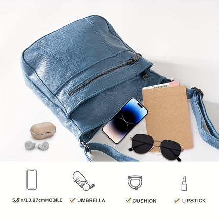Simple Square Leather Crossbody