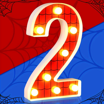 1pc Spider LED Numbers Light For Birthday Decoration