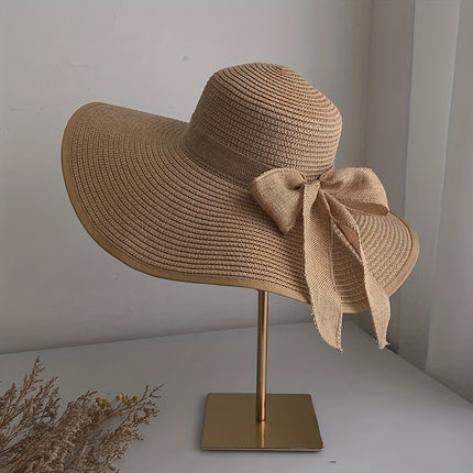 Sunshade Bow Decor Straw Hat