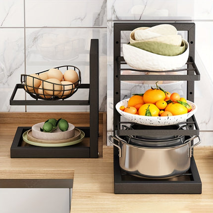 Adjustable 3-Tier Pot Rack