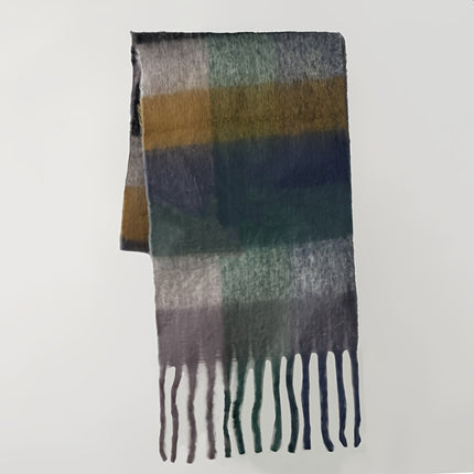 Boho Rainbow Tassel Chunky Scarf