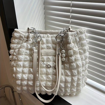 Pleated Cloud Ruched Tote