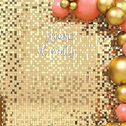 1pc, Birthday Party Decoration Golden Square Rain Curtain