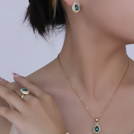 Elegant Gemstone Wedding Accessories Set