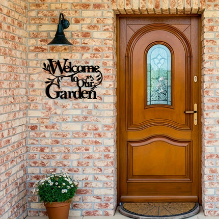 Charming Metal "Welcome to Our Garden" Sign - Monti Bargains