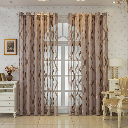 Elegant Coffee Sheer Curtains