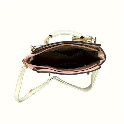 Chic Handbag with Cat Charm