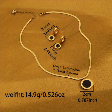 Vintage Stainless Steel Pendant Set