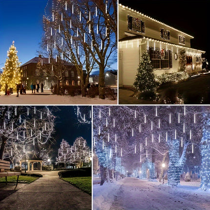 USB Christmas Meteor Shower Lights - Sparkling Outdoor Decor