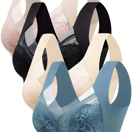 Lace Trim Sports Bra Set