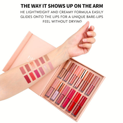 12-Color Smudge-Proof Lip Gloss Set