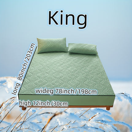 3pcs Waterproof Solid Fitted Sheet Set - 360° Coverage