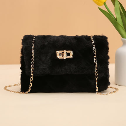 Casual Faux Fur Crossbody Bag