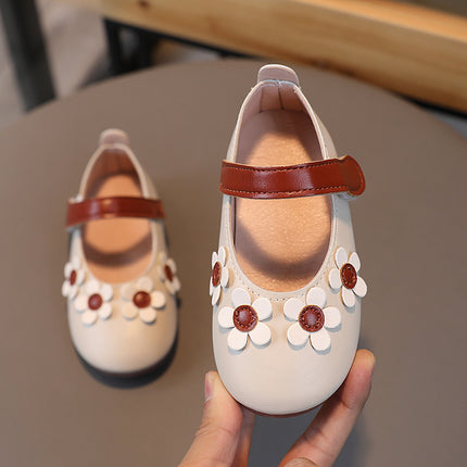 Girls' Mary Jane Flats with 3D Flowers