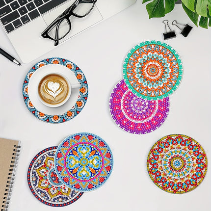 10pcs DIY Diamond Painting Coasters Set